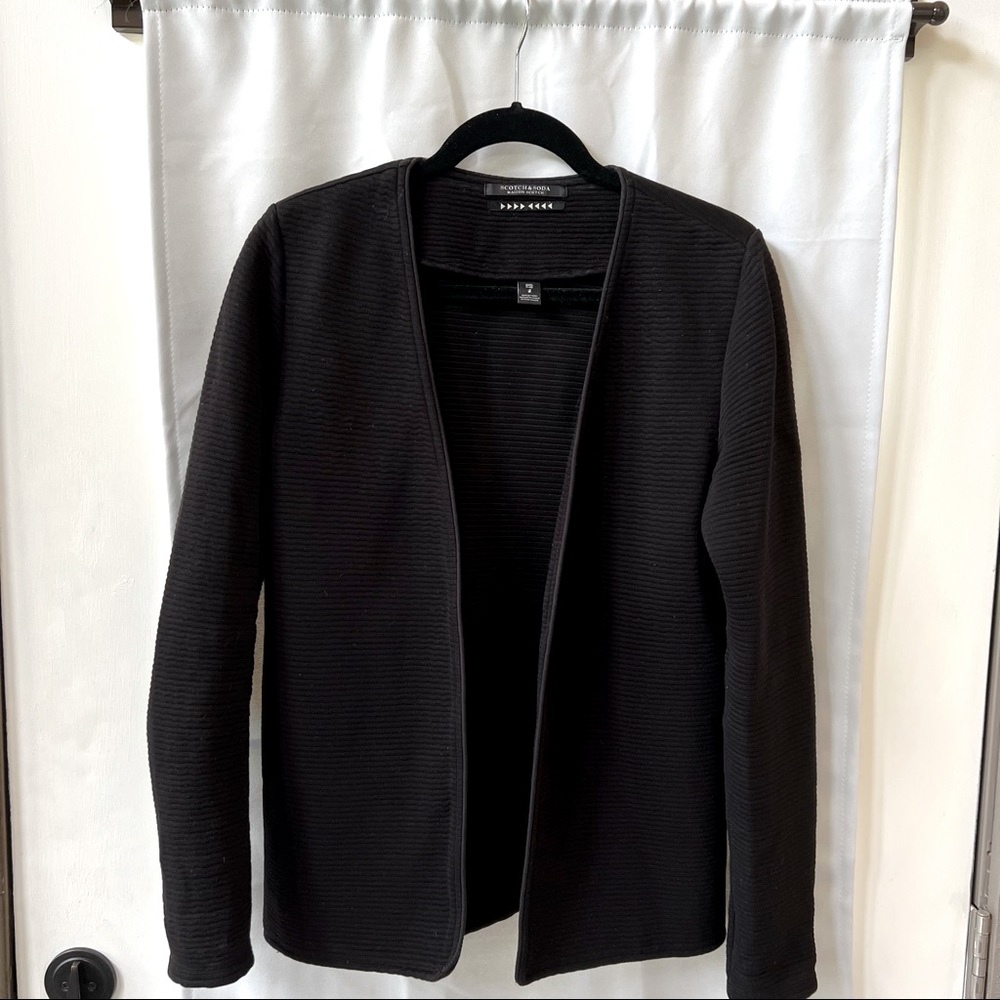 Scotch & Soda Black Knit Jacket Jardigan Size 2 (Medium)